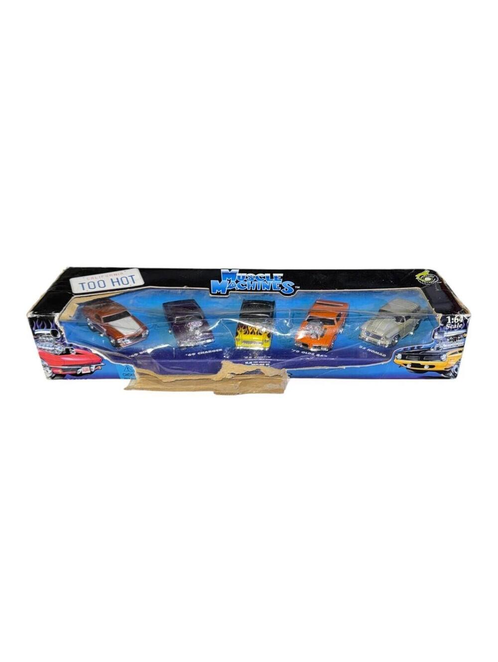 Muscle Machines 1:64 Scale Diecast Car Set 55 Chevy 69 Boss 71184 Pack of 5 NEW